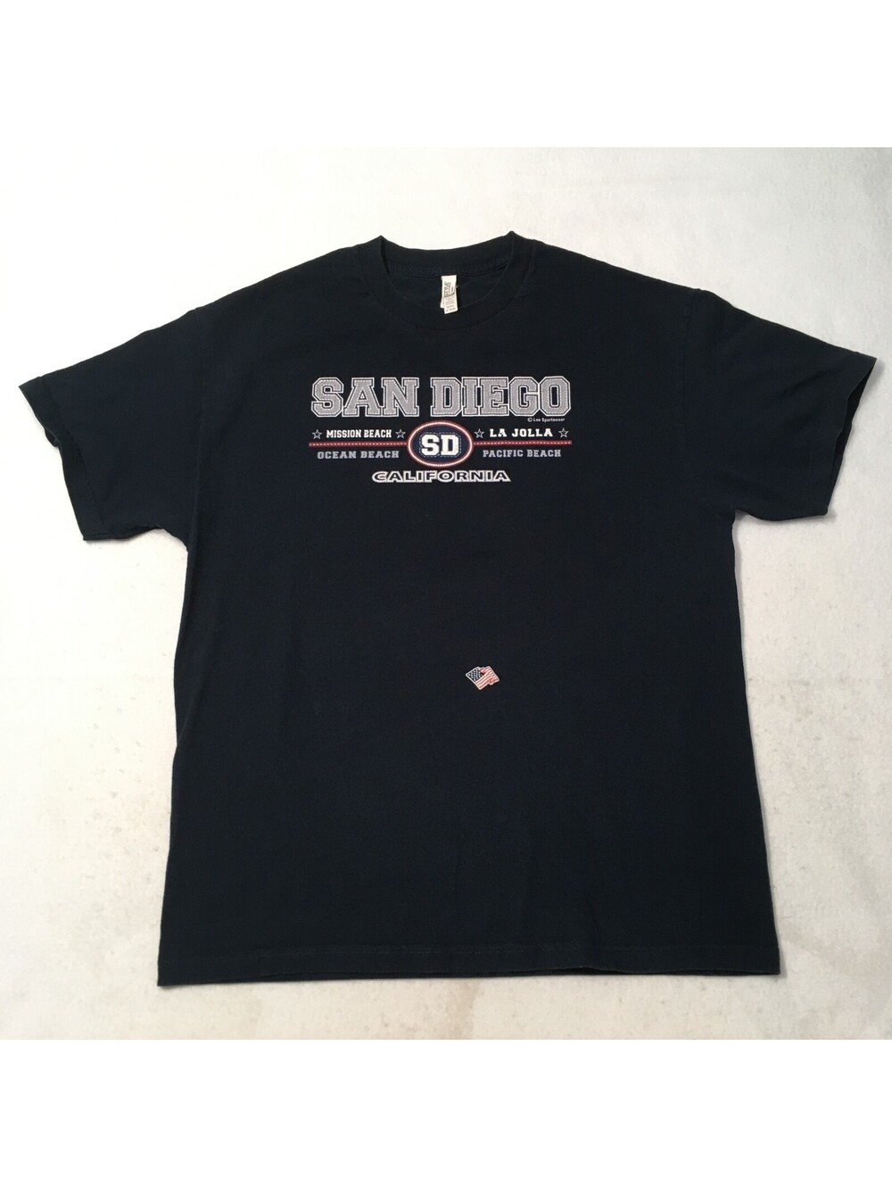 Mission Beach San Diego La Jolla Blue Summer Top Casual Mens XL T-Shirt